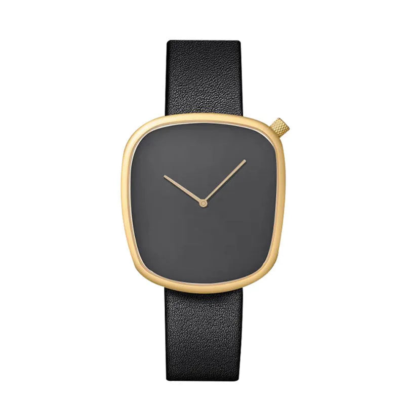 Cobblestone - Minimalist Ultra Thin Men's Quartz Watch with Leather Band 10