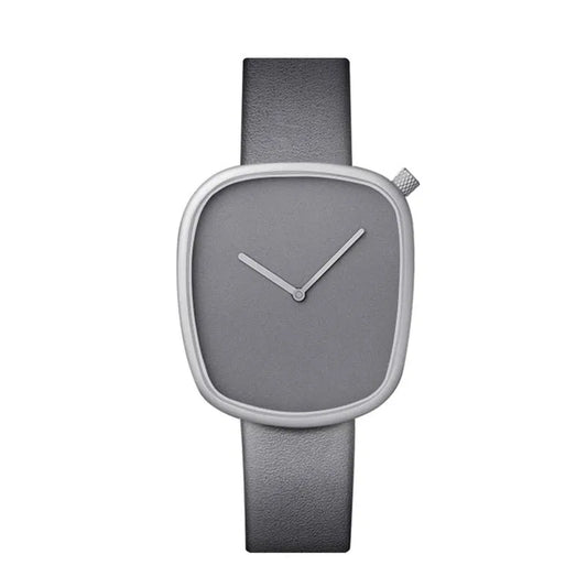 Cobblestone - Minimalist Ultra Thin Men's Quartz Watch with Leather Band 11