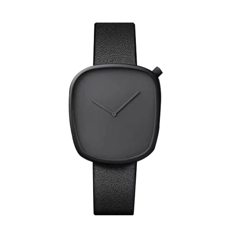 Cobblestone - Minimalist Ultra Thin Men's Quartz Watch with Leather Band 6