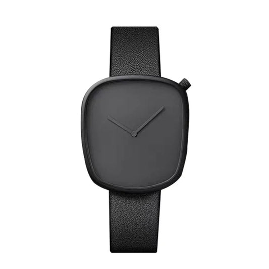 Cobblestone - Minimalist Ultra Thin Men's Quartz Watch with Leather Band 6