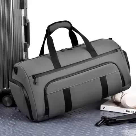 Large Capacity Waterproof Travel Duffel Bag – Wet/Dry Separation & Shoe Compartment